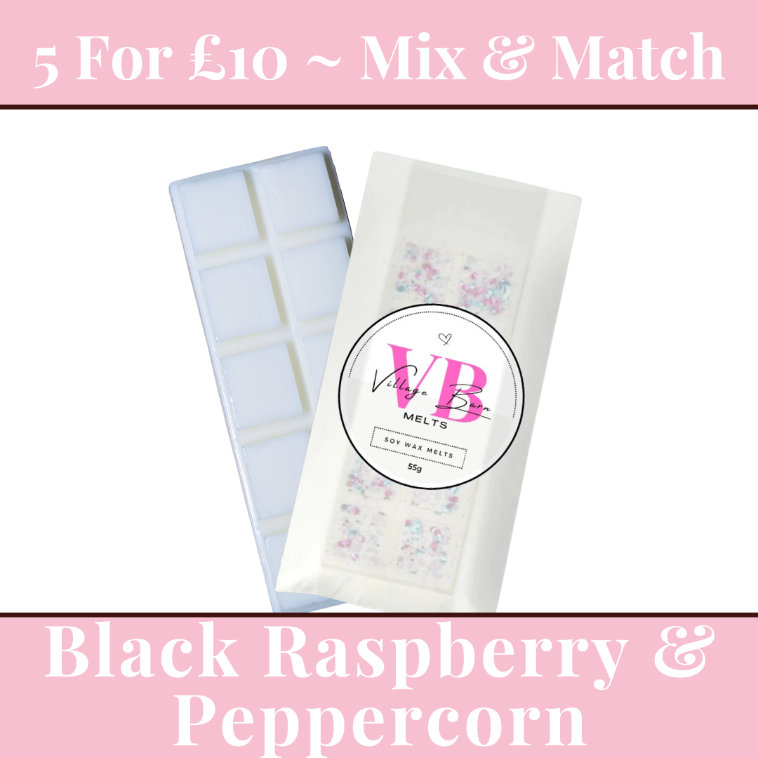 Black Raspberry & Peppercorn Snap Bar Wax Melt - Villagebarnmelts