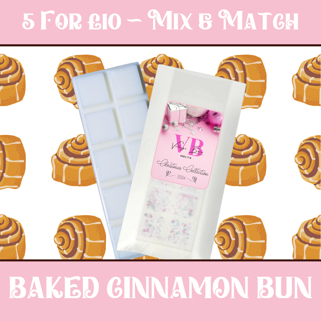 Baked Cinnamon Bun ~ Christmas Wax Melt - Villagebarnmelts