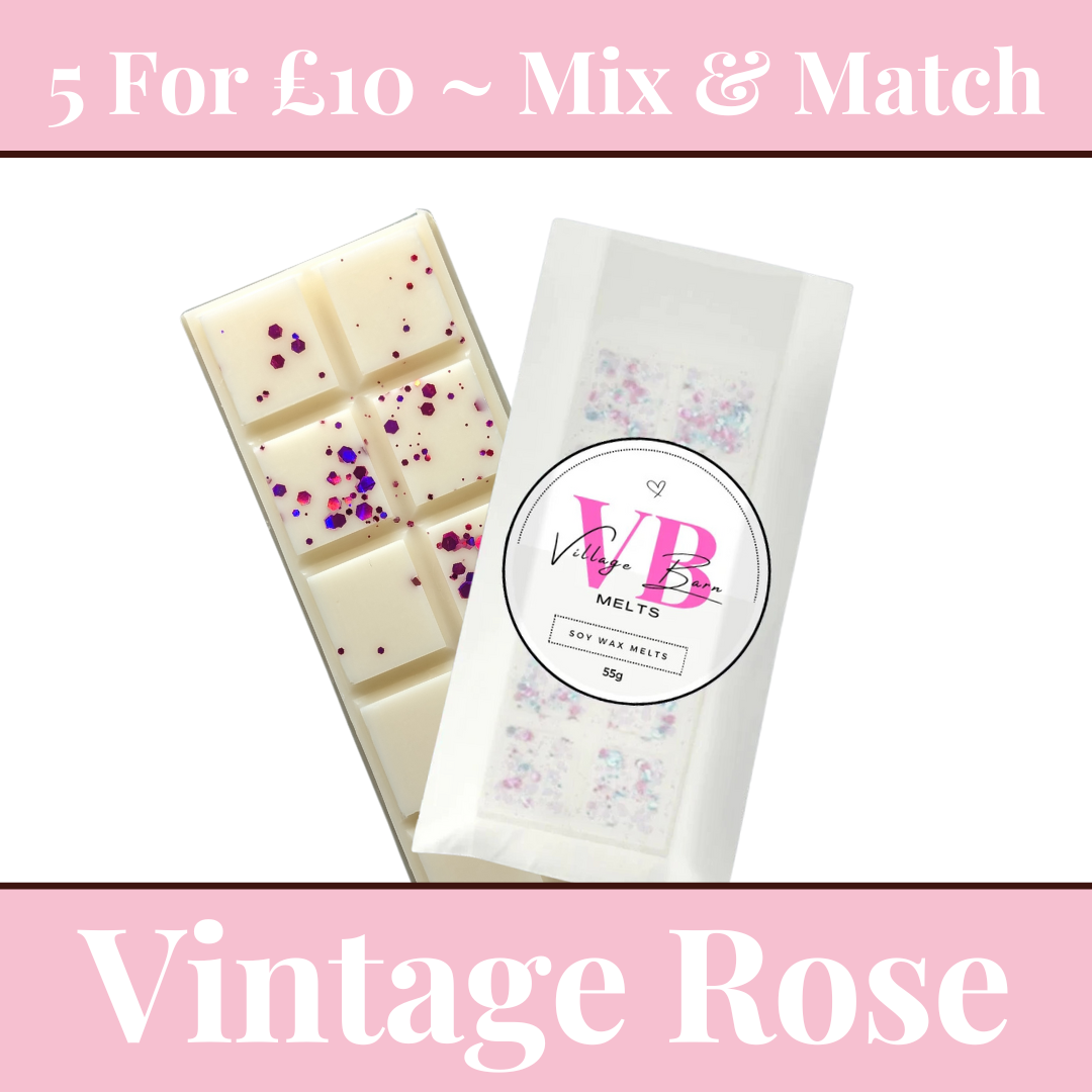 Vintage Rose Snap Bar Wax Melt - Villagebarnmelts