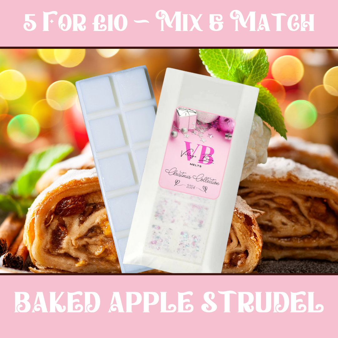 Baked Apple Strudel ~ Christmas Wax Melt - Villagebarnmelts