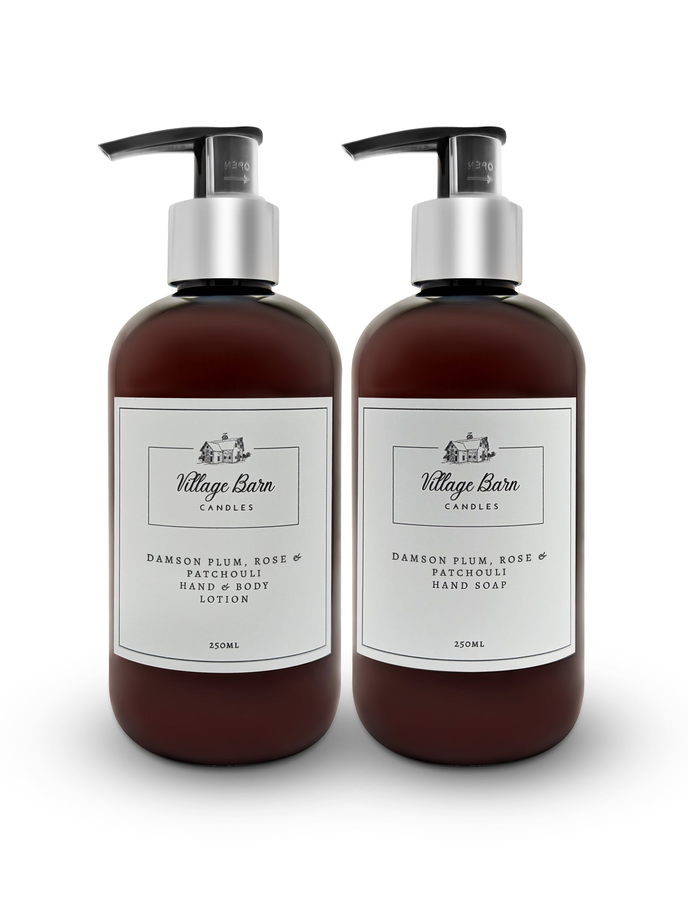 Damson Plum, Rose & Patchouli Hand Wash & Lotion Set