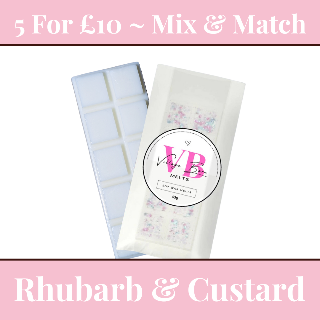 Rhubarb & Custard Snap Bar Wax Melt - Villagebarnmelts