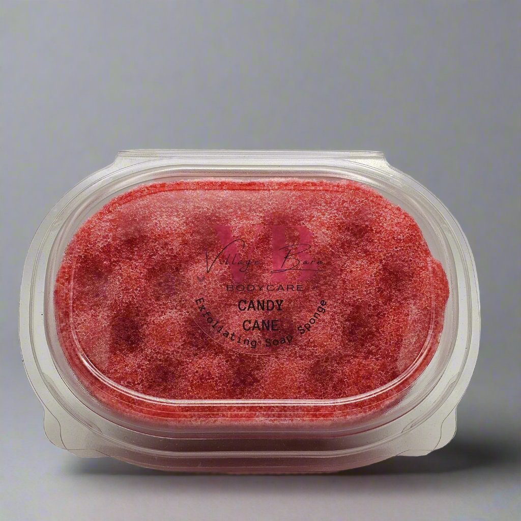 Candy Cane Exfoliating Soap Sponge - Villagebarnmelts