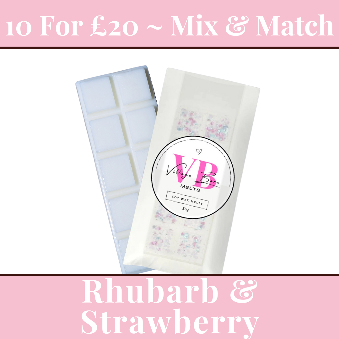 Rhubarb & Strawberry Snap Bar Wax Melt
