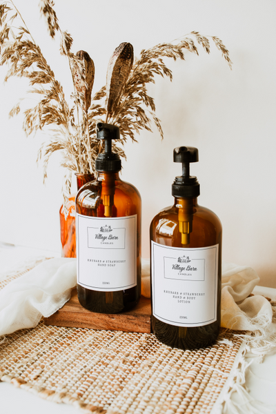 Rhubarb & Strawberry Hand Lotion - Villagebarnmelts