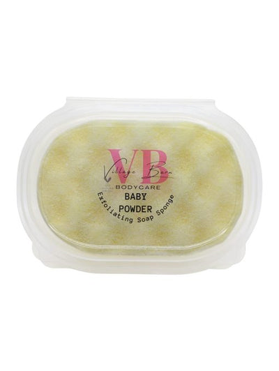 Baby Powder Exfoliating Soap Sponge - Villagebarnmelts